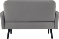 meet powered by PAPERFLOW 2-Sitzer Sofa LISBOA grau schwarz Kunstleder 124,0 x 81,5 x 83,0 cm, 1 St.