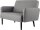 meet powered by PAPERFLOW 2-Sitzer Sofa LISBOA grau schwarz Kunstleder 124,0 x 81,5 x 83,0 cm, 1 St.