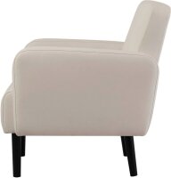 meet powered by PAPERFLOW 3-Sitzer Sofa LISBOA weiß schwarz Kunstleder 176,0 x 81,5 x 83,0 cm, 1 St.