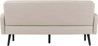meet powered by PAPERFLOW 3-Sitzer Sofa LISBOA weiß schwarz Kunstleder 176,0 x 81,5 x 83,0 cm, 1 St.
