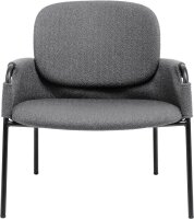 meet powered by PAPERFLOW Sessel CLOTH anthrazit schwarz Stoff 70,0 x 65,0 x 69,0 cm, 1 St.