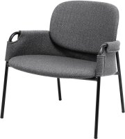 meet powered by PAPERFLOW Sessel CLOTH anthrazit schwarz Stoff 70,0 x 65,0 x 69,0 cm, 1 St.