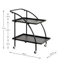 HAKU Möbel Servierwagen schwarz 68,0 x 42,0 x 71,0 cm