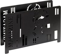 HAKU Möbel Zeitungsständer 25567 schwarz Metall, DIN A4 quer, 1 St.