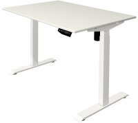 Kerkmann Move 1 elektrisch höhenverstellbarer Schreibtisch weiß rechteckig, T-Fuß-Gestell weiß 120,0 x 80,0 cm
