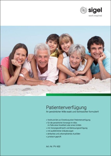 SIGEL Patientenverfügung Formulare PV450, 1 Pack