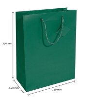 SIGEL Geschenktüten grün 26,0 x 33,0 cm, 5 St.