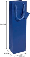 SIGEL Geschenktüten für Flaschen blau 10,0 x 35,0 cm, 5 St.