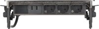 brennenstuhl Indesk Power 3-fach Tischsteckdose 2,0 m silber mit USB-Buchse