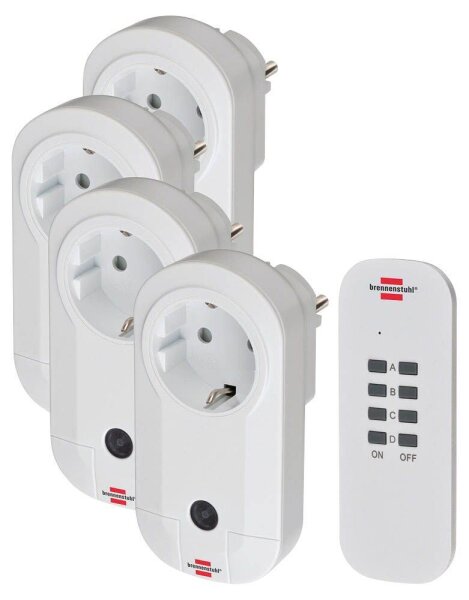 brennenstuhl Comfort-Line RC CE1 4001 Funk-Steckdosenadapter, 4 St.