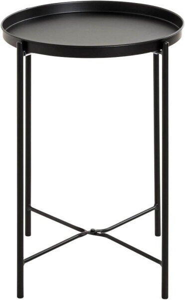 HAKU Möbel Beistelltisch rund Metall schwarz 39,0 x 39,0 x 50,0 cm, 1 St.
