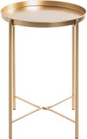 HAKU Möbel Beistelltisch rund Metall gold 39,0 x 39,0 x 50,0 cm, 1 St.