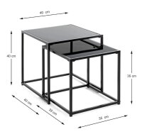 HAKU Möbel Beistelltische-Set rechteckig...