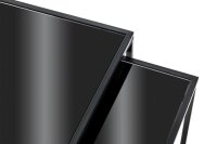HAKU Möbel Beistelltische-Set rechteckig Sicherheitsglas schwarz, 1 Set
