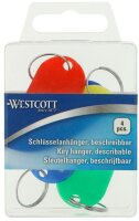 WESTCOTT Schlüsselanhänger farbsortiert, 4 St.