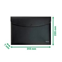 LEITZ Dokumententasche Recycle 4678 DIN A4 schwarz genarbt, 1 St.