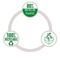 LEITZ Dokumententasche Recycle 4678 DIN A4 schwarz genarbt, 1 St.