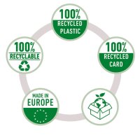 LEITZ Prospekthüllen Recycle 4022 DIN A4 transparent genarbt 0,07 mm, 40 St.