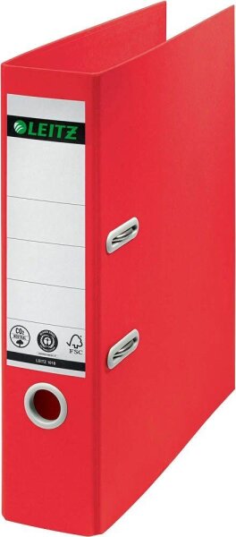 LEITZ recycle 1018 Ordner rot Karton 8,0 cm DIN A4, 1 St.