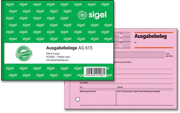 SIGEL Ausgabebeleg Formularbuch AG615, 1 St.