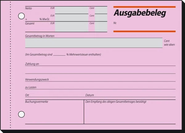 SIGEL Ausgabebeleg Formularbuch AG615, 1 St.