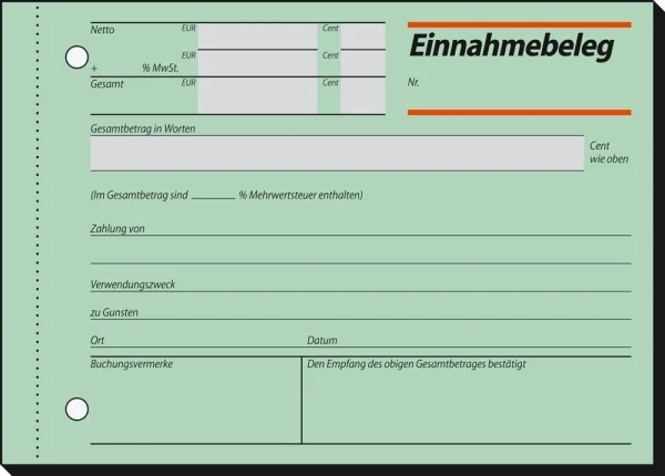 SIGEL Einnahmebeleg Formularbuch EB615, 1 St.