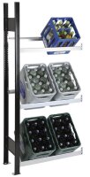 SCHULTE Anbauregal 37003-S schwarz, silber 75,0 x 30,0 x...