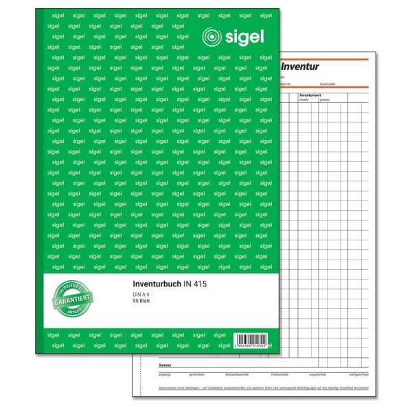 SIGEL Inventurbuch IN415, 1 St.