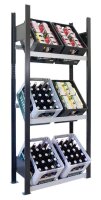 SCHULTE Getränkekistenregal 37001-S schwarz, silber...