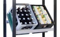 SCHULTE Getränkekistenregal 37001-S schwarz, silber 75,0 x 30,0 x 180,0 cm