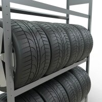 SCHULTE Reifenregal 13912 silber 150,0 x 40,0 x 200,0 cm