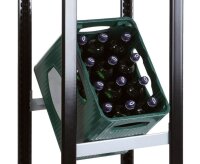 SCHULTE Getränkekistenregal 37000-S schwarz, silber 40,0 x 30,0 x 180,0 cm