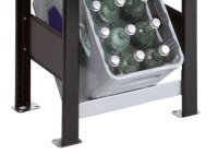 SCHULTE Getränkekistenregal 37000-S schwarz, silber 40,0 x 30,0 x 180,0 cm