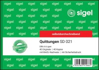 SIGEL Quittung, MwSt. separat ausgewiesen Formularbuch SD021, 1 St.