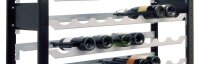 SCHULTE Weinregal schwarz, silber 106,0 x 28,6 x 180,0 cm, 1 St.