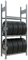 SCHULTE Reifenregal 13820 silber 90,0 x 40,0 x 200,0 cm