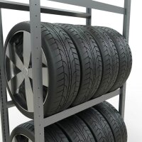 SCHULTE Reifenregal 13820 silber 90,0 x 40,0 x 200,0 cm
