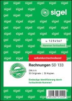 SIGEL Rechnung mit fortlaufenden Nummern Formularbuch SD133, 1 St.