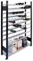 SCHULTE Weinregal schwarz, silber 106,0 x 28,6 x 230,0...