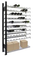 SCHULTE Anbauregal 26861 schwarz, silber 100,0 x 25,0 x...