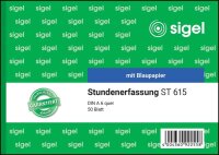 SIGEL Stundenerfassung Formularbuch ST615, 1 St.