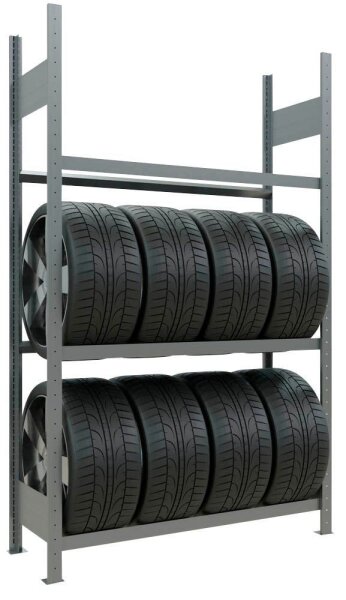SCHULTE Reifenregal 20778 silber 120,0 x 40,0 x 200,0 cm