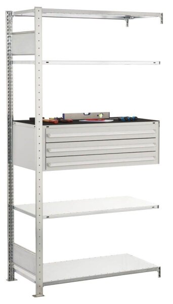 SCHULTE Anbauregal 14685 silber 100,0 x 50,0 x 200,0 cm