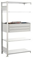SCHULTE Anbauregal 14685 silber 100,0 x 50,0 x 200,0 cm