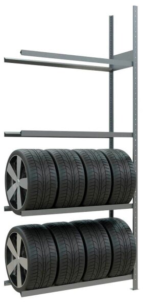 SCHULTE Anbau-Schwerlastregal 20993 silber 120,0 x 40,0 x 275,0 cm