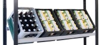 SCHULTE Getränkekistenregal 37008-S schwarz, silber 130,0 x 30,0 x 180,0 cm