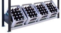 SCHULTE Getränkekistenregal 37008-S schwarz, silber 130,0 x 30,0 x 180,0 cm