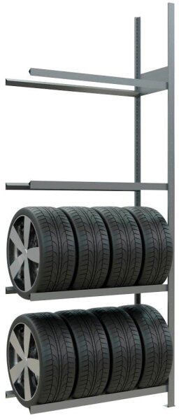 SCHULTE Anbau-Schwerlastregal 20988 silber 105,0 x 40,0 x 275,0 cm