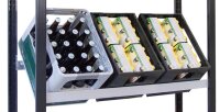 SCHULTE Getränkekistenregal 37006-S schwarz, silber 100,0 x 30,0 x 180,0 cm