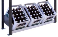 SCHULTE Getränkekistenregal 37006-S schwarz, silber 100,0 x 30,0 x 180,0 cm